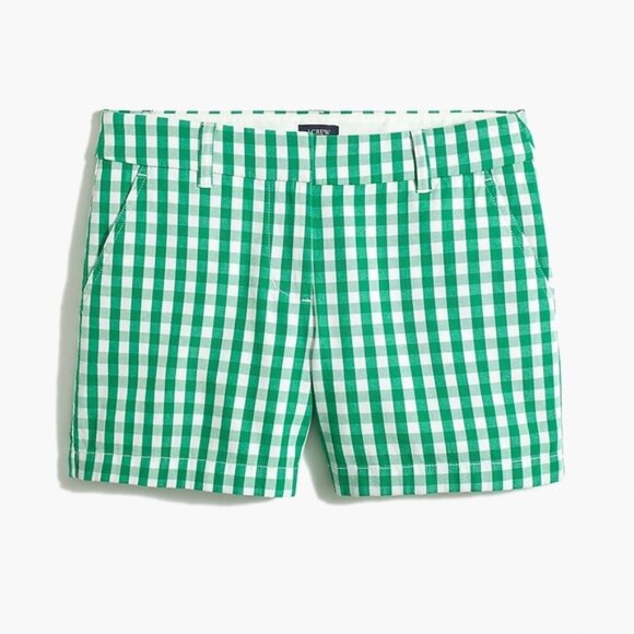 J. Crew Gingham Plaid Women's Shorts 12 NWT Preppy Country Club Vacation Casual - Picture 2 of 9